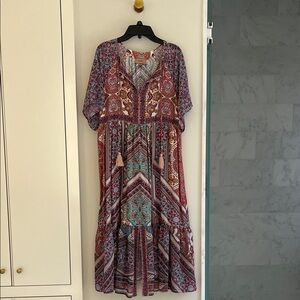 Vibrant Paisley Maxi Dress